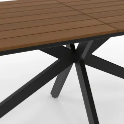 Ensemble table et chaise salon de jardin 8 personnes pied araignée noir*IDMarket Best