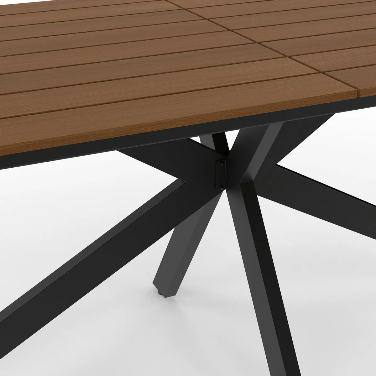 Ensemble table et chaise salon de jardin 8 personnes pied araignée noir*IDMarket Best