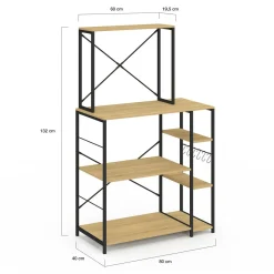 Etagère de cuisine support micro ondes*IDMarket Best