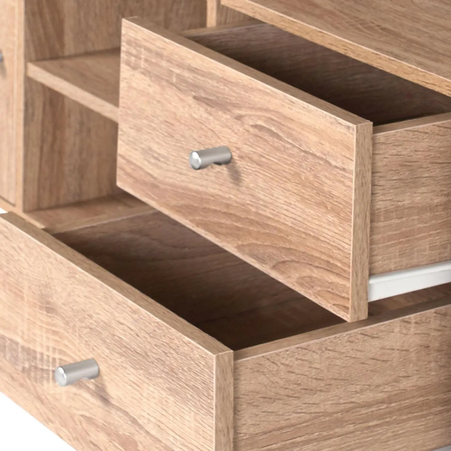 Etagère escalier 4 niveaux bois imitation hêtre*IDMarket