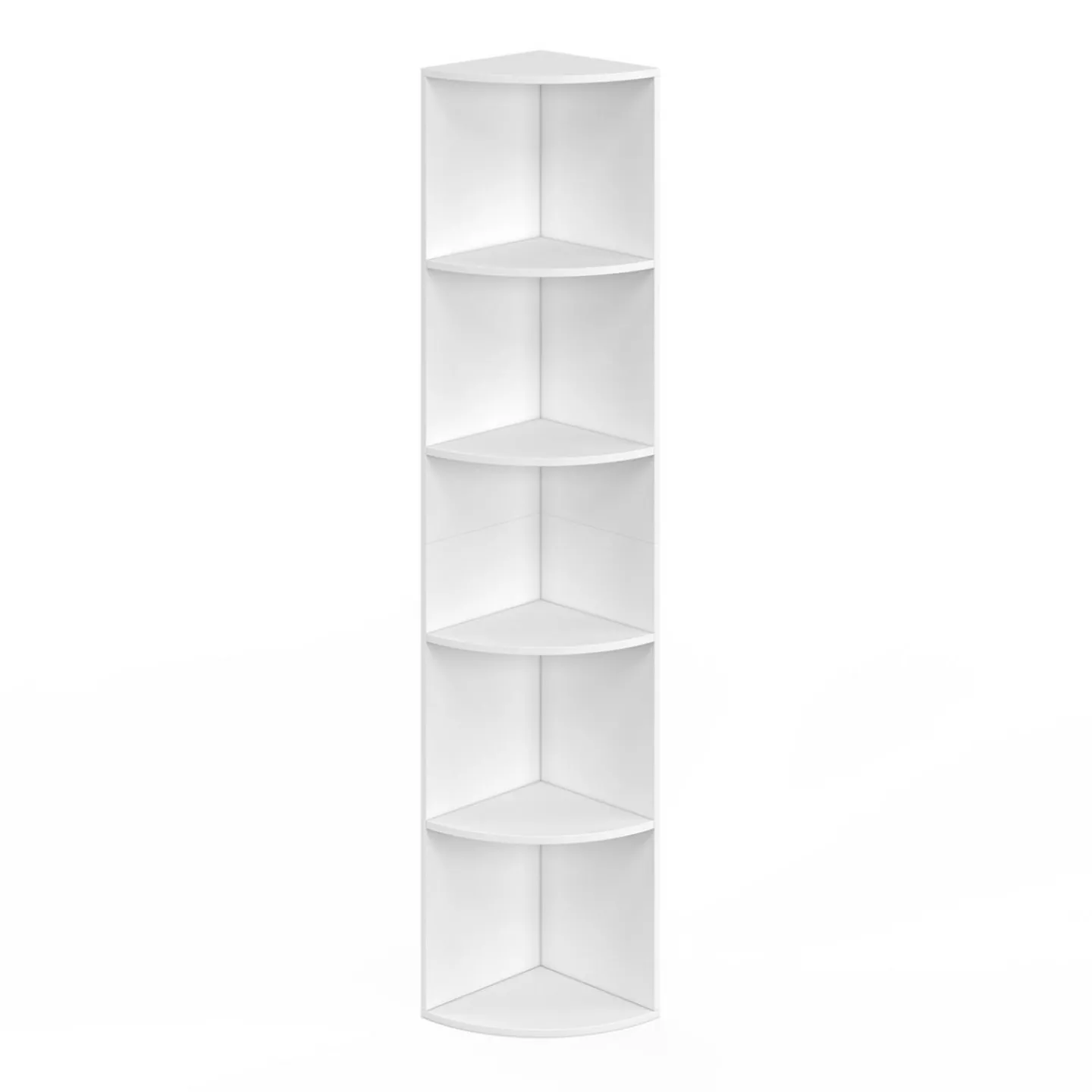 Etagère murale d'angle 5 niveaux blanche à poser ou à fixer*IDMarket Online