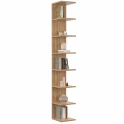 Etagère murale suspendue façon hêtre 190 cm*IDMarket