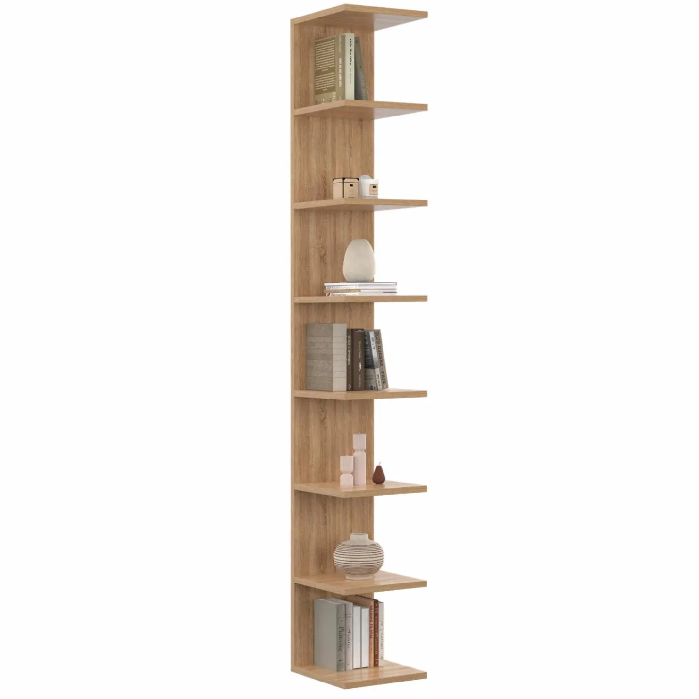 Etagère murale suspendue façon hêtre 190 cm*IDMarket