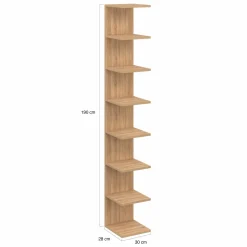 Etagère murale suspendue façon hêtre 190 cm*IDMarket