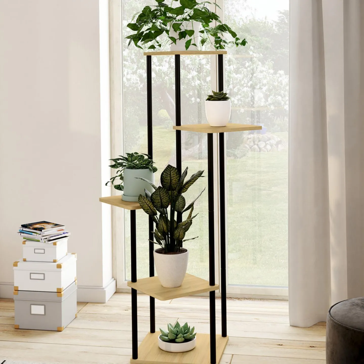 Etagère porte plante design industriel*IDMarket New