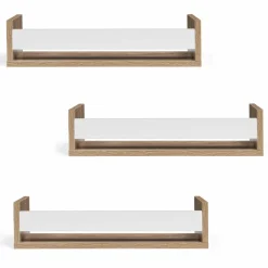 Etagères à épices hêtre et blanc*IDMarket