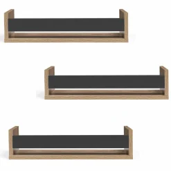 Etagères à épices hêtre et noir*IDMarket Discount