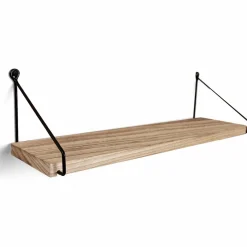 Etagères murales industrielles bois et métal noir*IDMarket Best