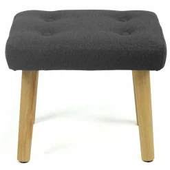 Fauteuil avec repose pieds en tissu gris anthracite style scandinave*IDMarket Sale