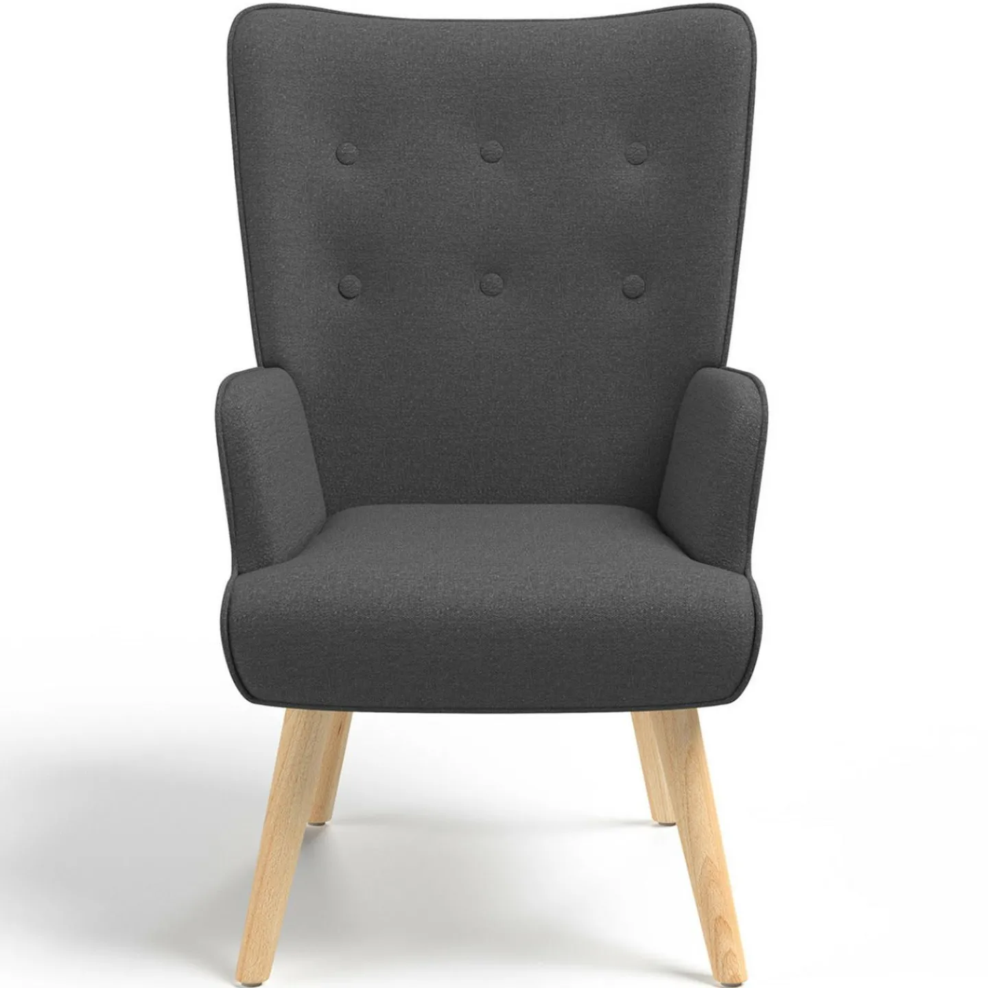 Fauteuil avec repose-pieds gris anthracite style scandinave*IDMarket Best