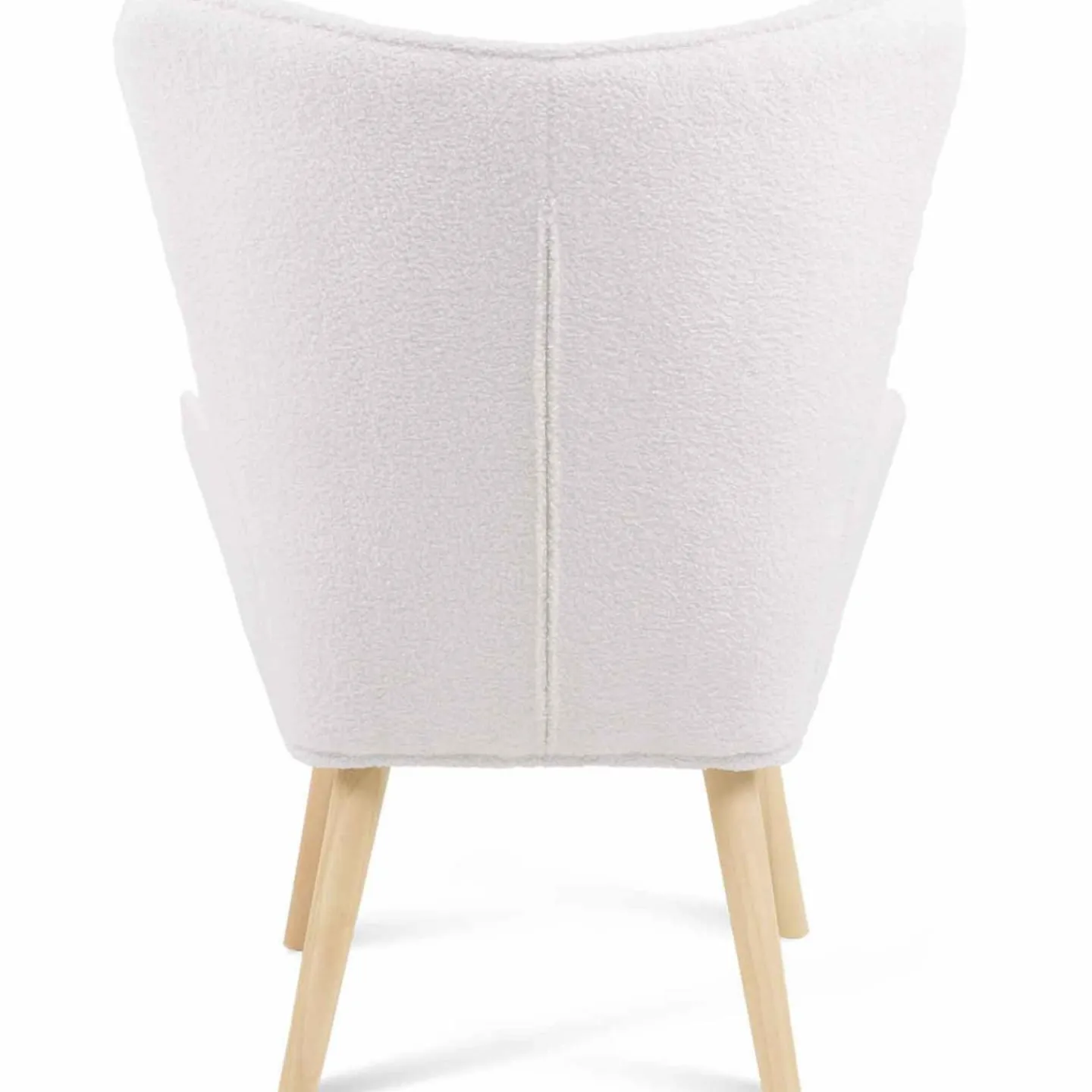 Fauteuil bouclette blanche style scandinave*IDMarket Best