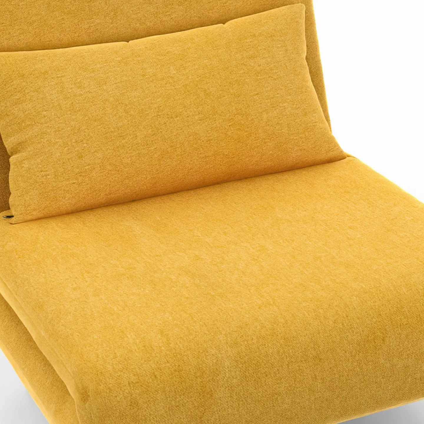 Fauteuil convertible en lit 80x190cm tissu jaune*IDMarket Best