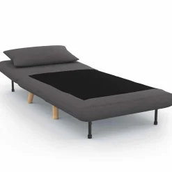 Fauteuil convertible en lit 1 place gris anthracite*IDMarket Outlet