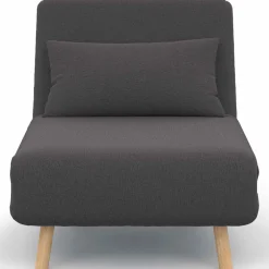 Fauteuil convertible en lit 1 place gris anthracite*IDMarket Outlet