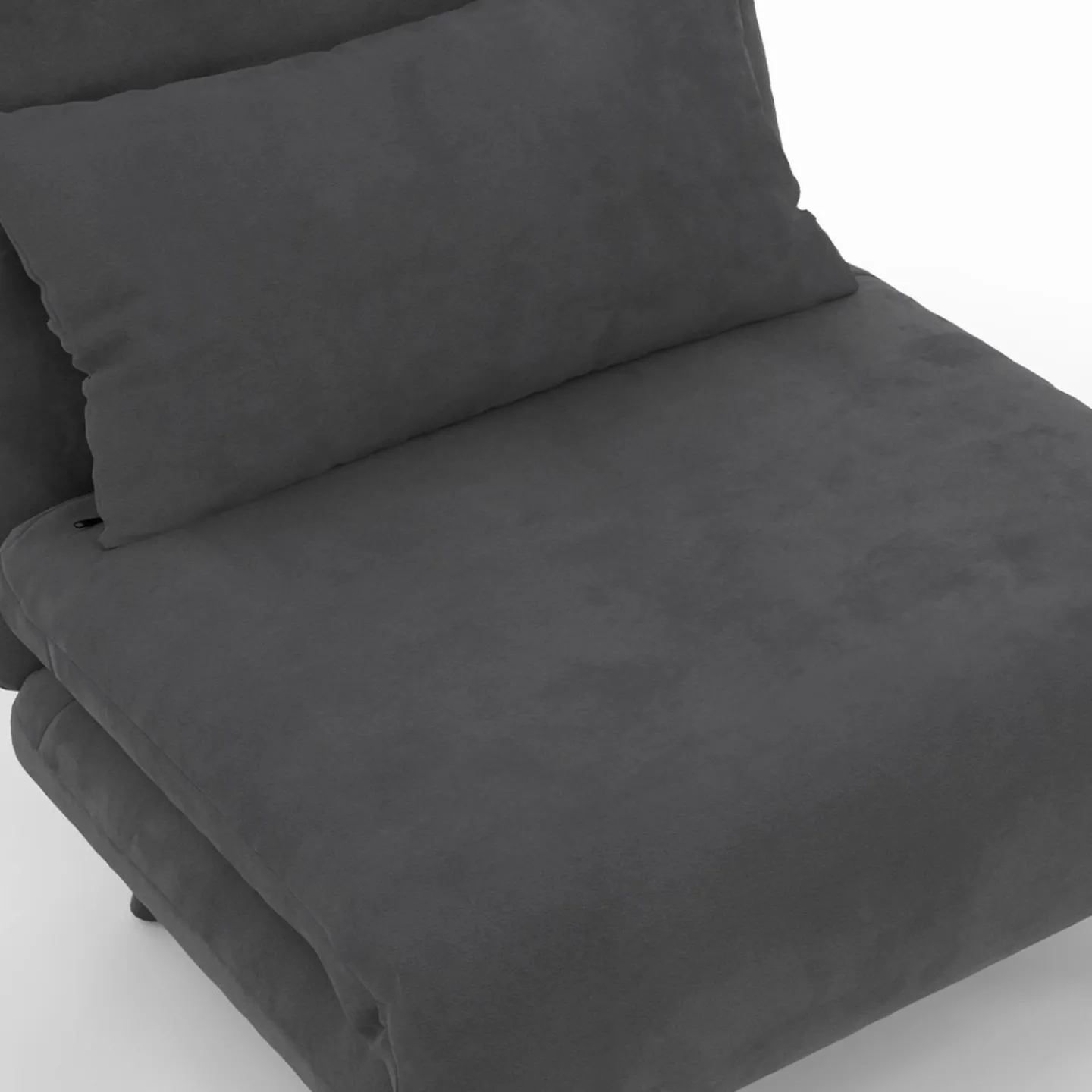 Fauteuil convertible en lit 1 place velours gris anthracite*IDMarket Discount