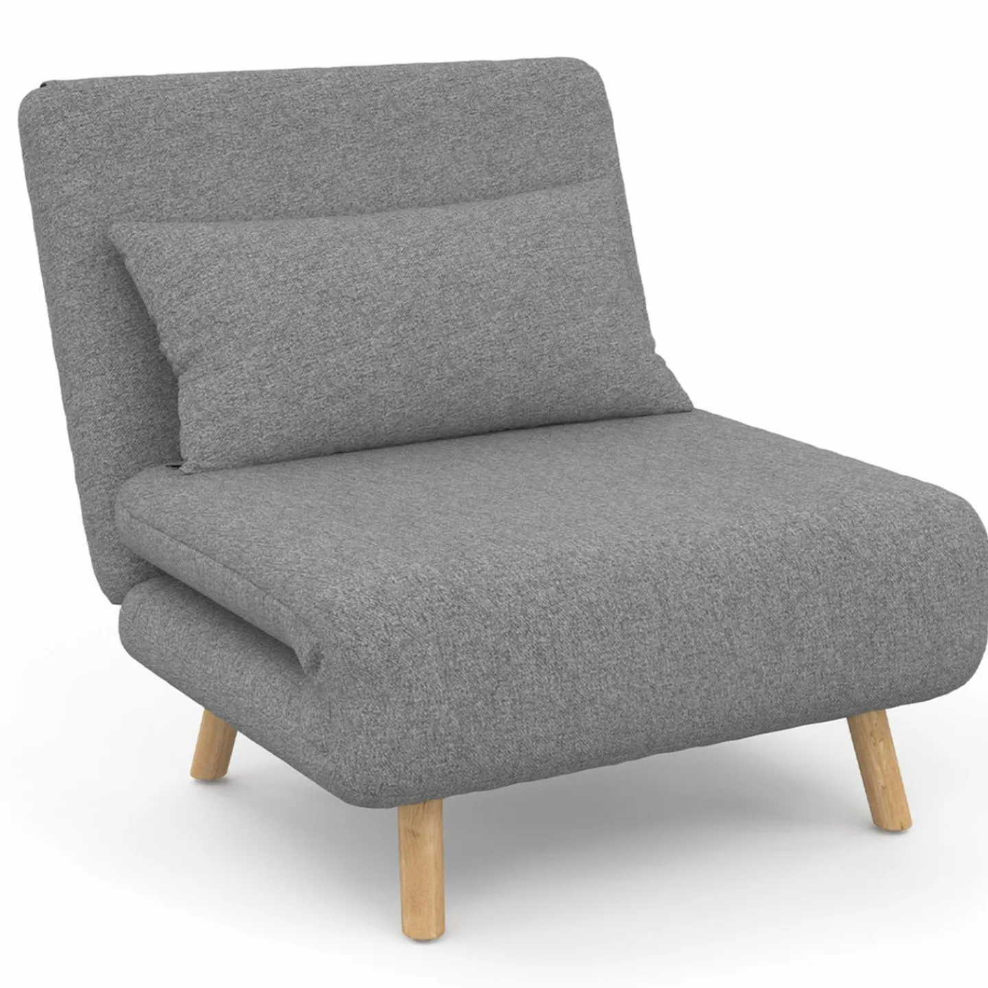 Fauteuil convertible en lit 1 place gris clair*IDMarket Best