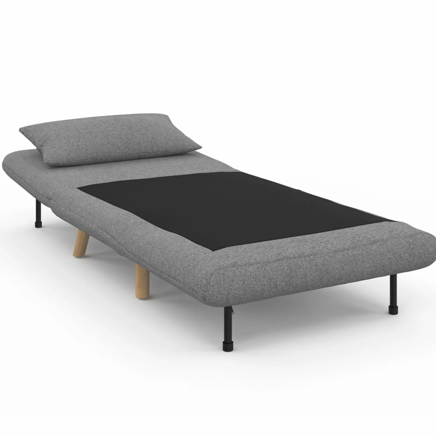 Fauteuil convertible en lit 1 place gris clair*IDMarket Best