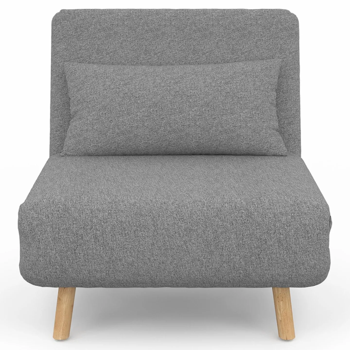 Fauteuil convertible en lit 1 place gris clair*IDMarket Best