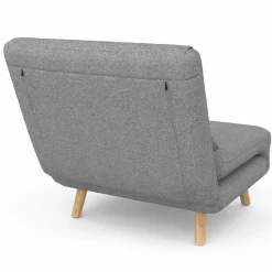 Fauteuil convertible en lit 1 place gris clair*IDMarket Best