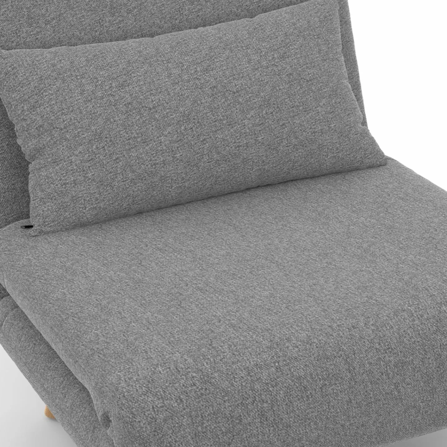 Fauteuil convertible en lit 1 place gris clair*IDMarket Best
