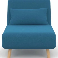 Fauteuil convertible en lit 1 place bleu canard*IDMarket New