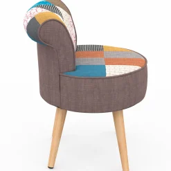 Fauteuil crapaud multicolor en tissu*IDMarket Sale