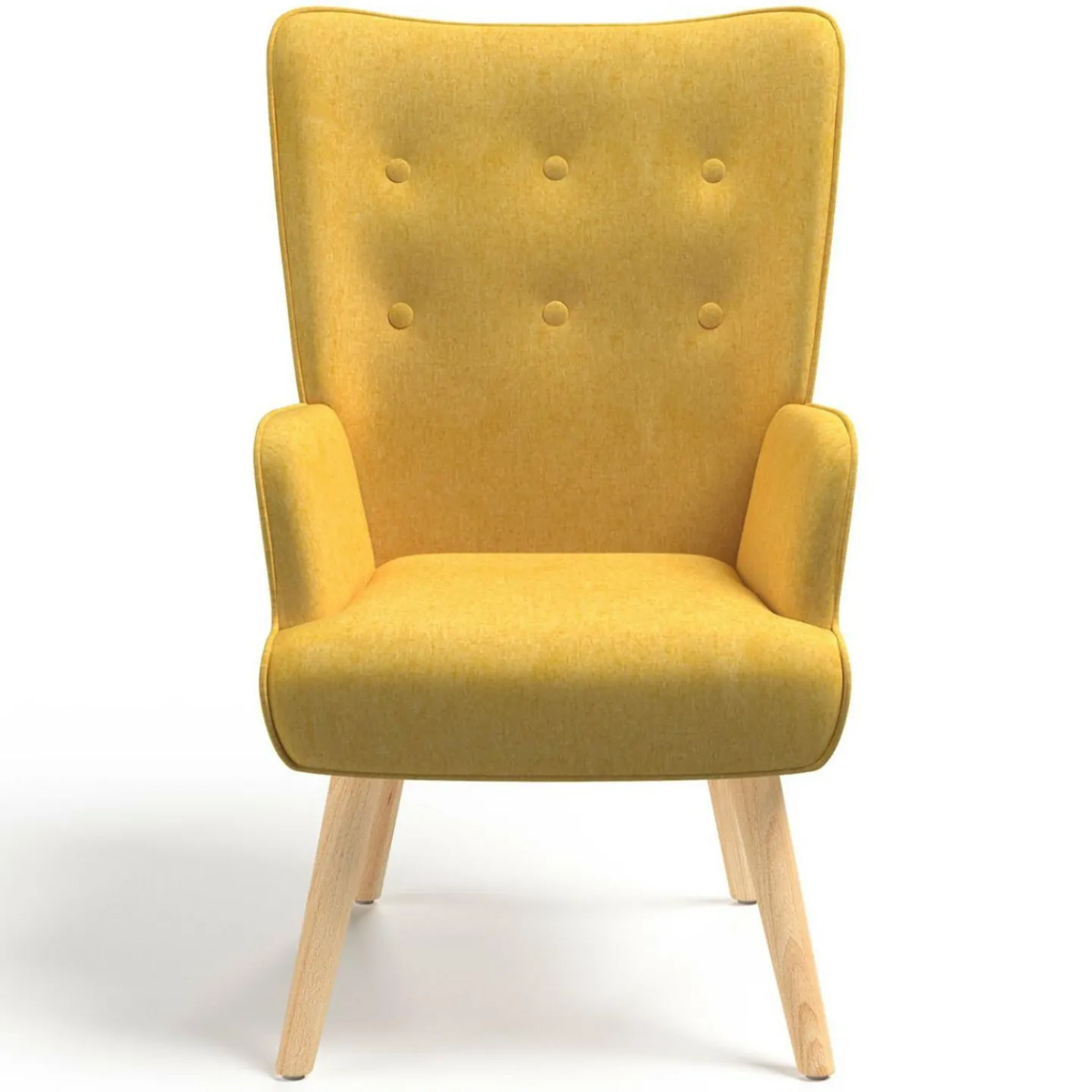 Fauteuil design scandinave jaune moutarde*IDMarket Outlet