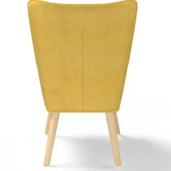 Fauteuil design scandinave jaune moutarde*IDMarket Outlet