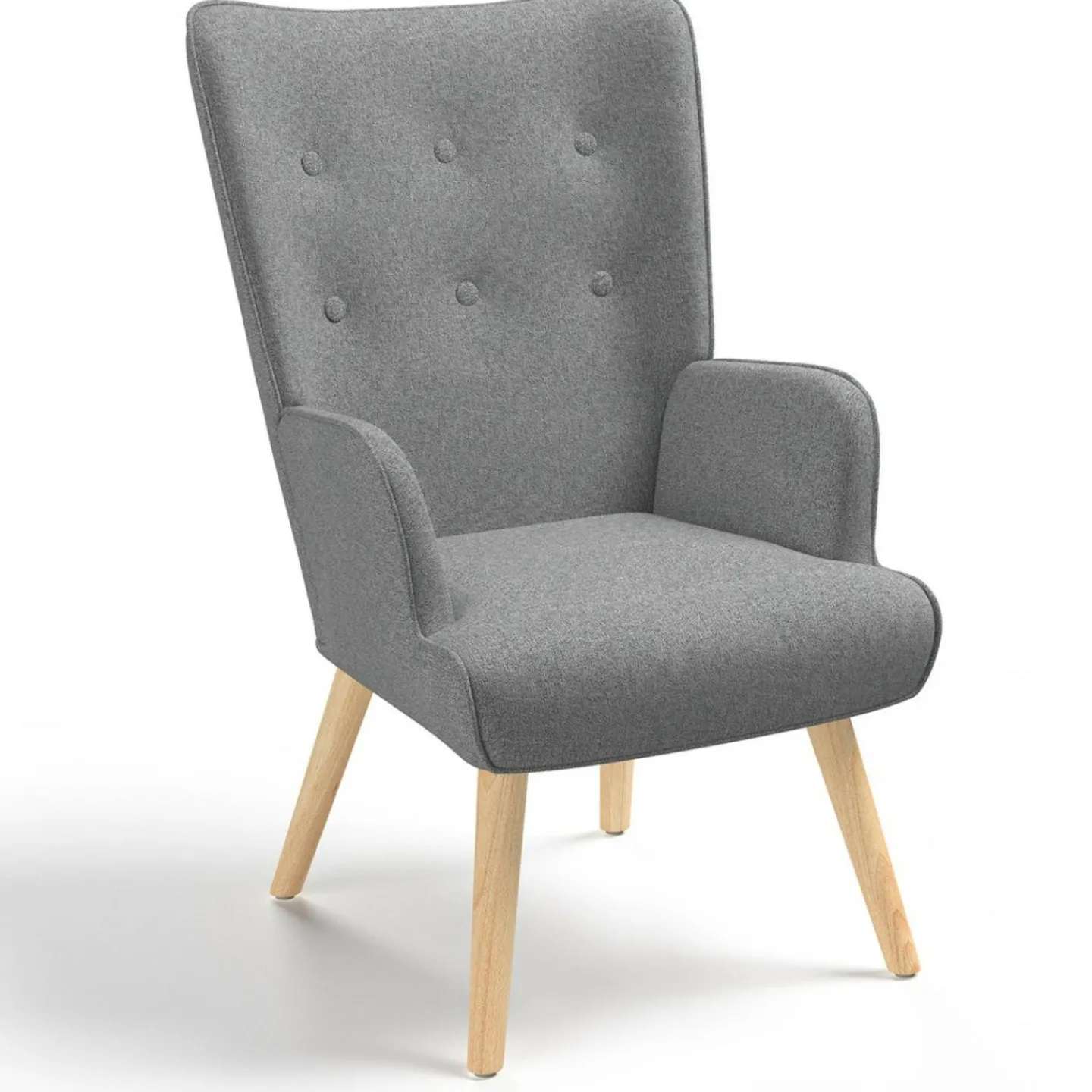 Fauteuil design scandinave gris clair*IDMarket Discount