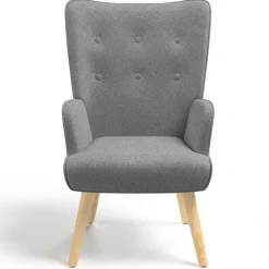 Fauteuil design scandinave gris clair*IDMarket Discount