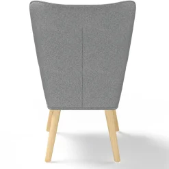 Fauteuil design scandinave gris clair*IDMarket Discount