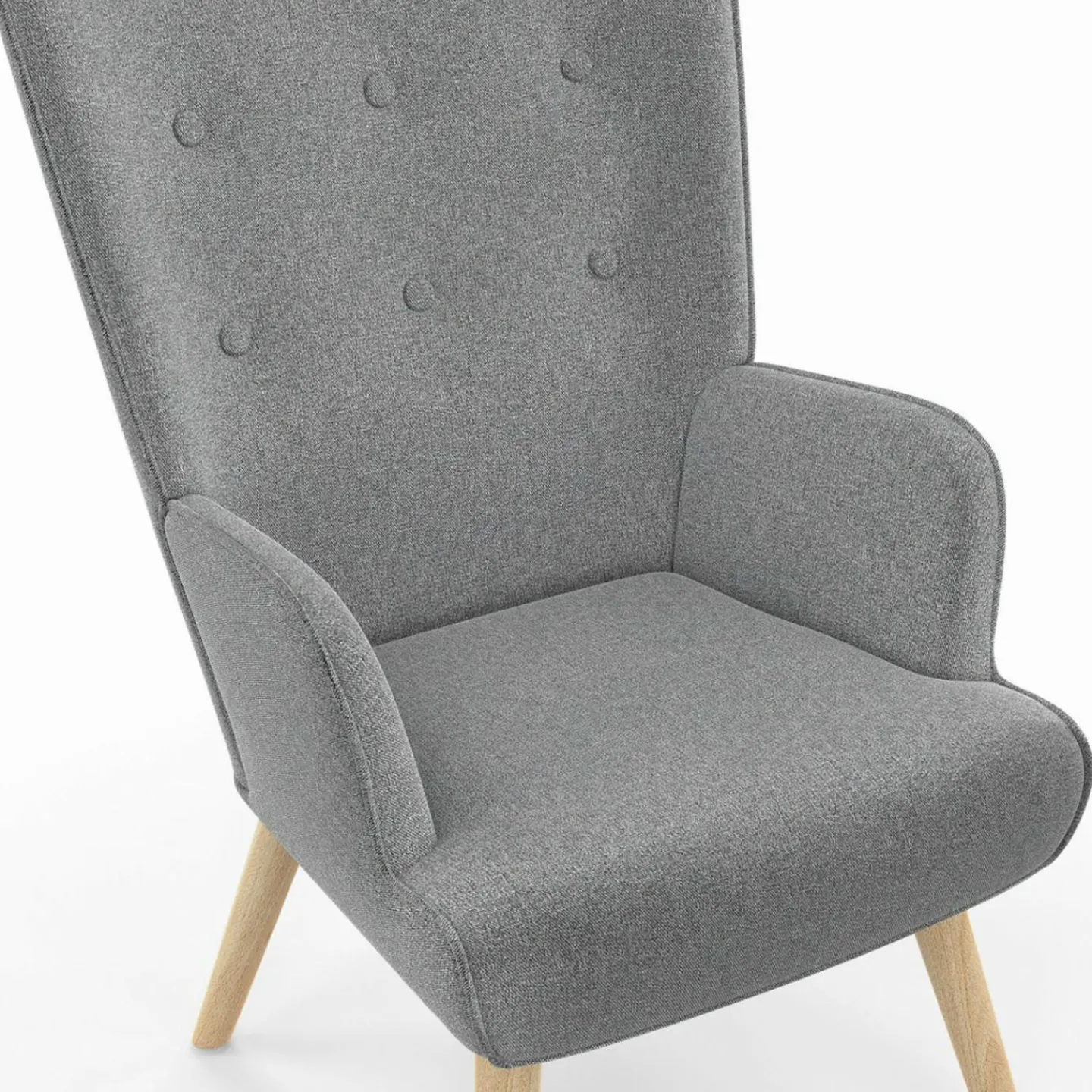 Fauteuil design scandinave gris clair*IDMarket Discount