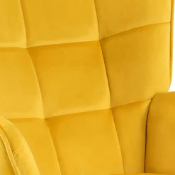 Fauteuil en velours jaune style scandinave*IDMarket Best