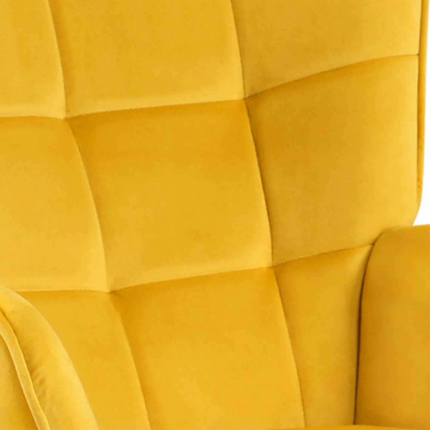 Fauteuil en velours jaune style scandinave*IDMarket Best