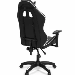 Fauteuil gamer noir et blanc réglable et inclinable accoudoirs pivotants*IDMarket Clearance