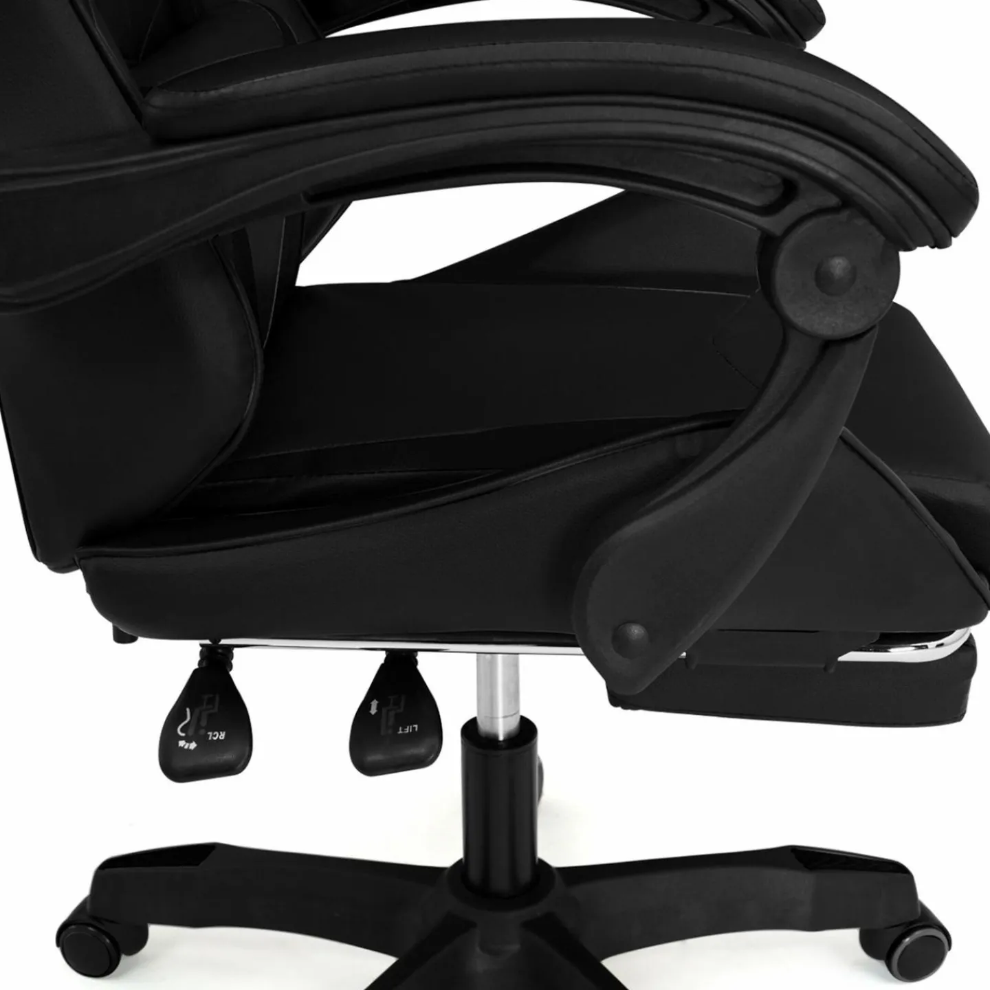 Fauteuil gamer noir réglable et inclinable avec repose pied*IDMarket Best