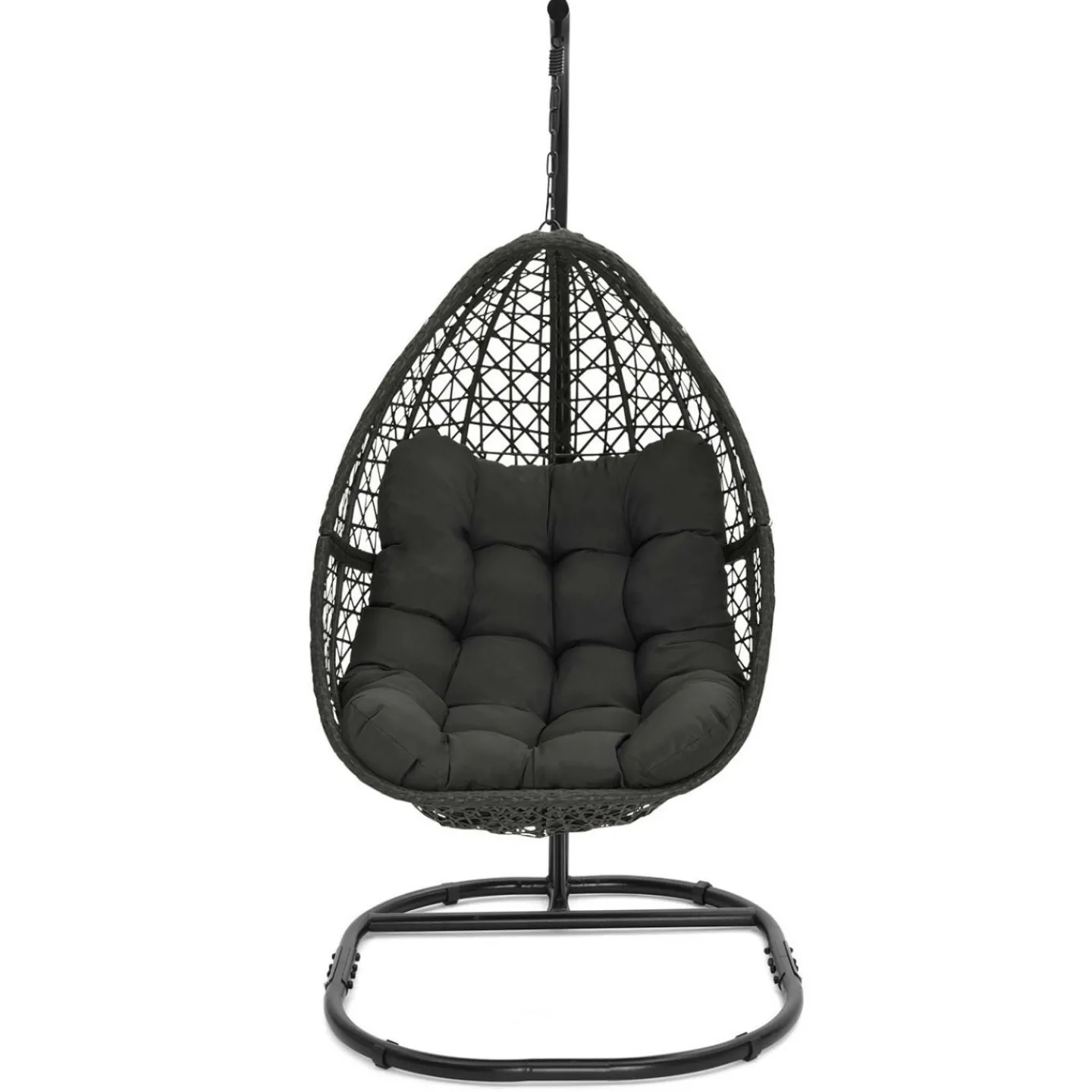 Fauteuil lune suspendu avec coussins gris*IDMarket