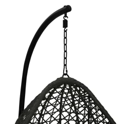 Fauteuil lune suspendu avec coussins gris*IDMarket