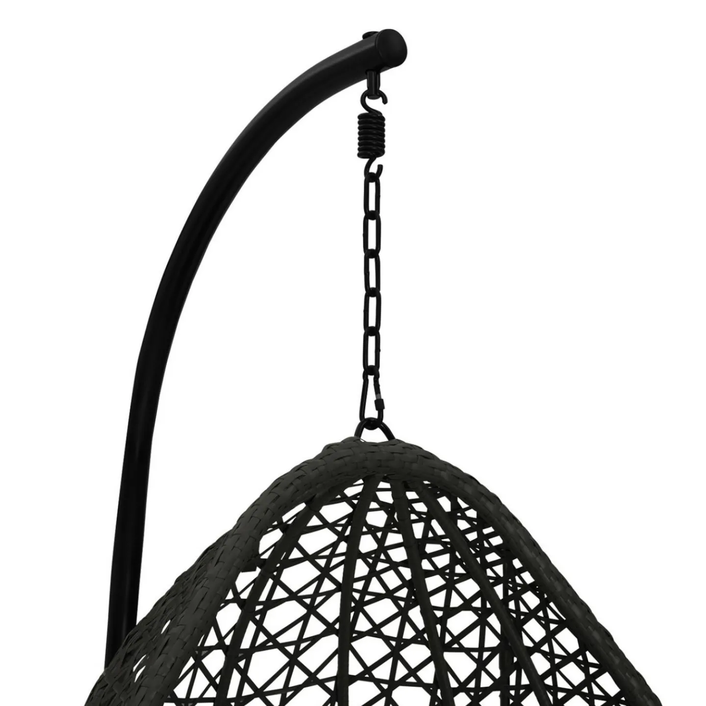 Fauteuil lune suspendu avec coussins gris*IDMarket