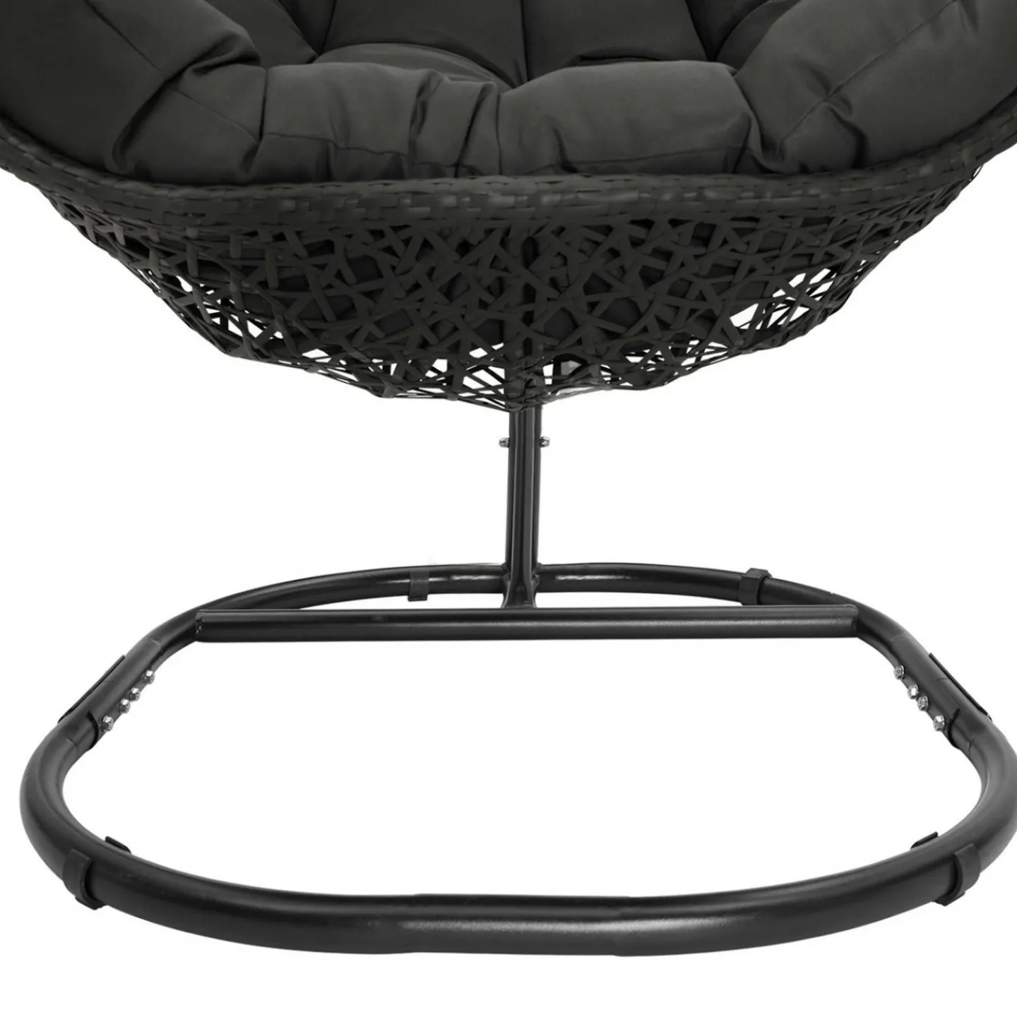 Fauteuil lune suspendu avec coussins gris*IDMarket
