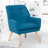 Fauteuil scandinave bleu canard*IDMarket Sale