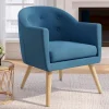 Fauteuil scandinave cabriolet bleu*IDMarket Clearance