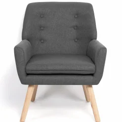 Fauteuil scandinave en tissu gris*IDMarket
