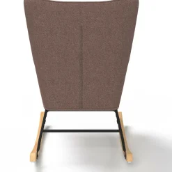 Fauteuil scandinave en tissu à bascule patchwork multicouleurs*IDMarket Outlet