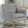 Fauteuil scandinave gris chiné*IDMarket