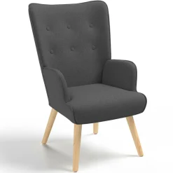 Fauteuil scandinave gris anthracite IVAR*IDMarket Online