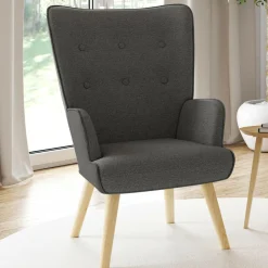 Fauteuil scandinave gris anthracite IVAR*IDMarket Online