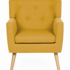 Fauteuil scandinave jaune moutarde*IDMarket Hot