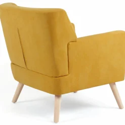 Fauteuil scandinave jaune moutarde*IDMarket Hot