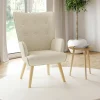 Fauteuil scandinave tissu beige*IDMarket Sale